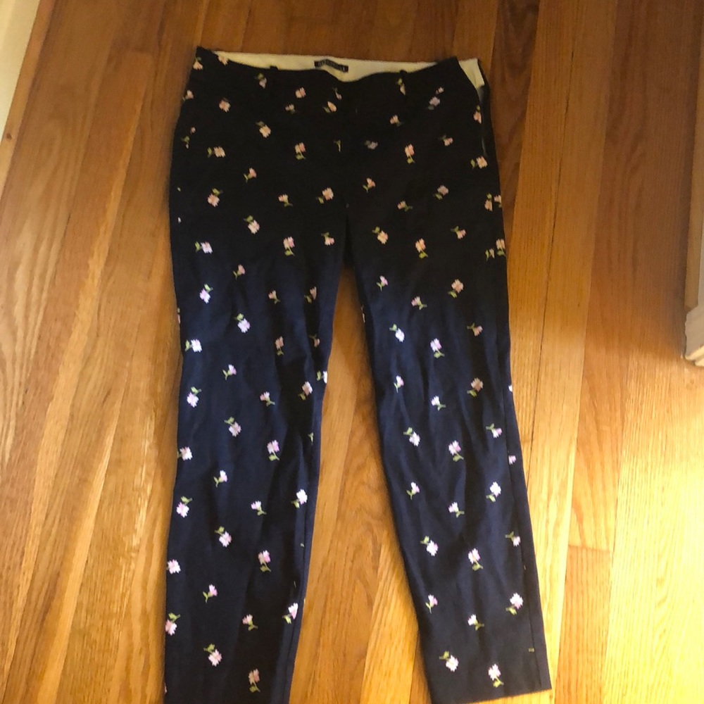 Jcrew skimmer pants in floral
